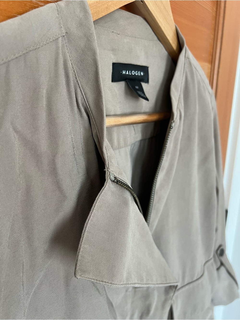 Halogen Taupe Utility Drawstring Jacket - Picture 4 of 5